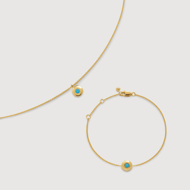 December Birthstone Chain Bracelet & Necklace Set