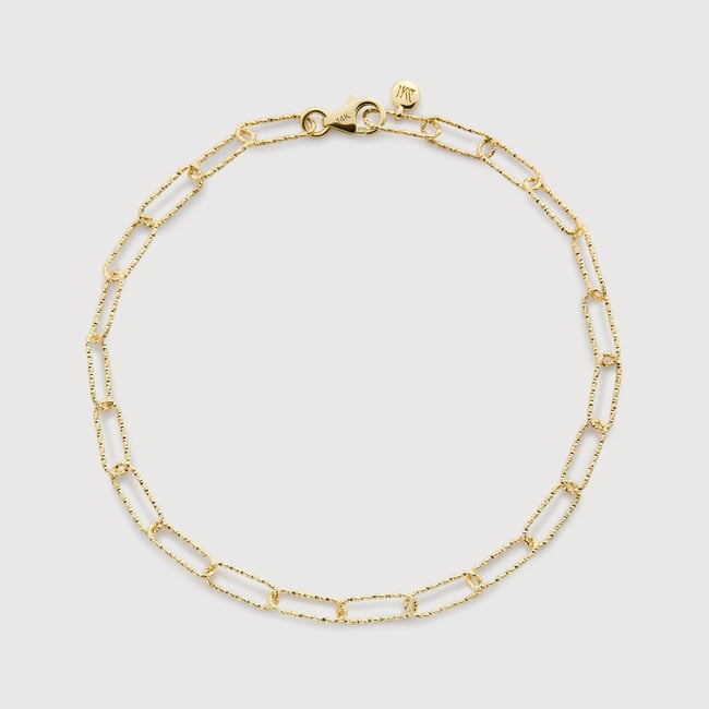 Alta Textured Chain Bracelet in 14k Solid Gold - | Jewellery by