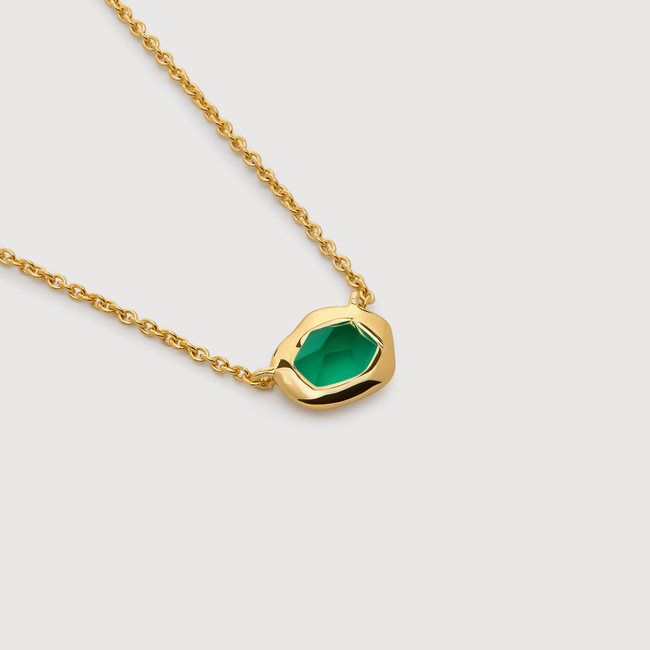Odyssey Gemstone Small Chain Necklace in 18k Gold Vermeil on