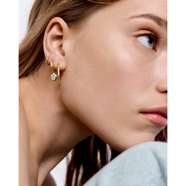 Siren Muse Mini Huggie Earrings in 18k Gold Vermeil on
