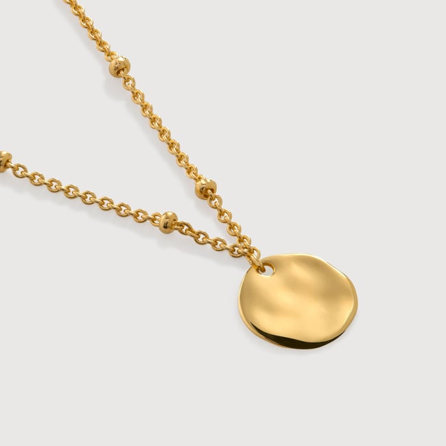 Gold Vermeil Siren Muse Disc Chain Necklace - 16-18'