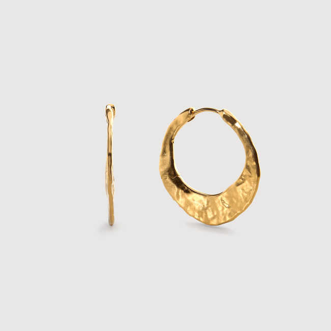 Capri Medium Hoop Earrings in 18k Gold Vermeil on Sterling Silver