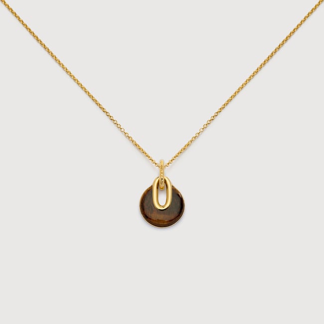 Kate Young Gemstone Pendant Chain Necklace