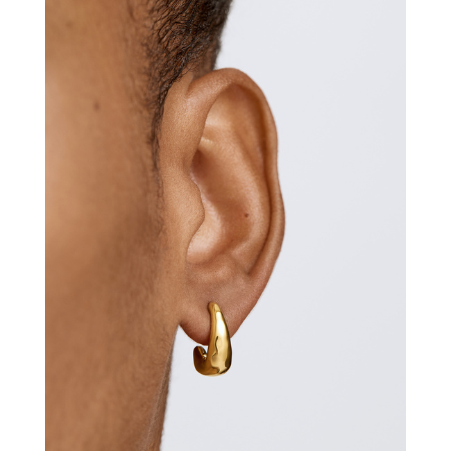 Antica Small Hoop Earrings in 18k Gold Vermeil on Sterling Silver