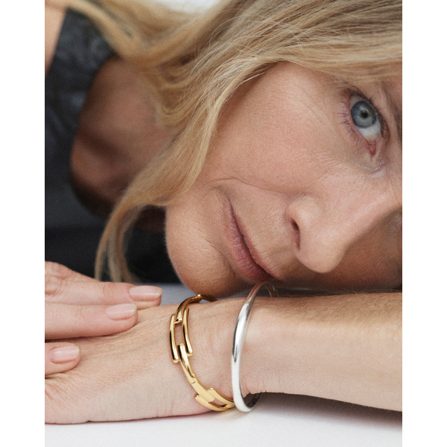 Signature Link Bangle in 18k Gold Vermeil on Sterling Silver