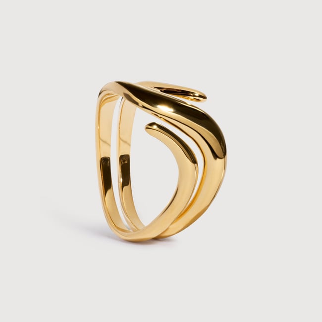 Swirl Wrap Ring in 18k Gold Vermeil on Sterling Silver | Jewellery