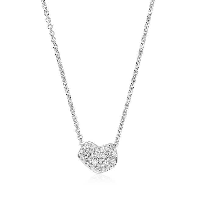 ☆TATIANA☆ Silver 925 Mini Heart Glitz Necklace NZ2427 Amazon.com: ChicSilver Silver Necklace for Women Tiny Small
