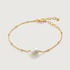 Gold Vermeil Nura Tiny Keshi Pearl Bracelet - Pearl - Monica Vinader