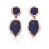 Rose Gold Vermeil Atlantis Cocktail Earrings - Lapis - Monica Vinader