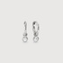 Sterling Silver Mini Gemstone Huggie Earrings - White Topaz - Monica Vinader