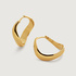 Gold Vermeil Swirl Medium Hoop Earrings - Monica Vinader