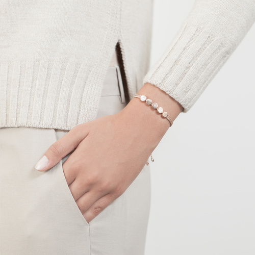 Linear Bead Friendship Bracelet in 18ct Rose Gold Vermeil on Sterling