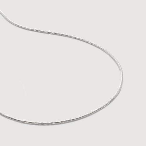 Sterling Silver Round Thin Snake Necklace Adjustable 41-46cm/16-18' - Monica Vinader