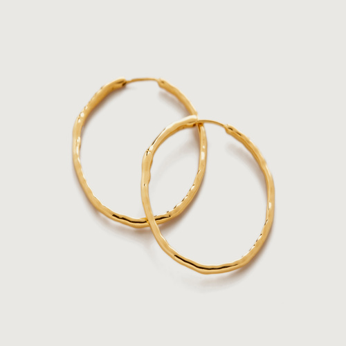 Gold Vermeil Siren Muse Large Hoop Earrings - Monica Vinader