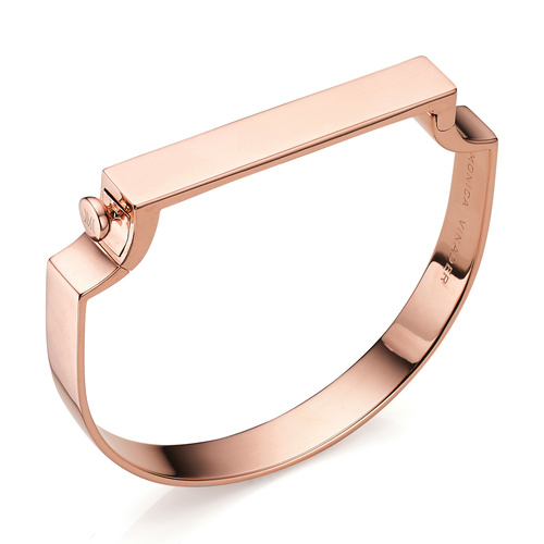 Rose Gold Vermeil Signature Bangle - Monica Vinader