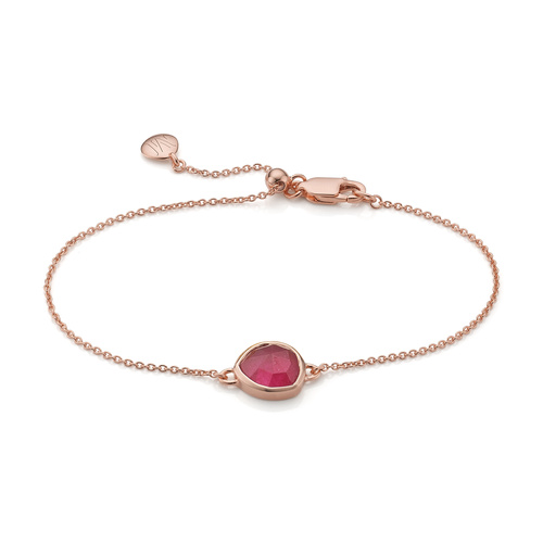 Siren Fine Chain Bracelet Jewellery By Monica Vinader Rose Gold Vermeil Siren Fine Chain Bracelet Pink Quartz Monica Vinader