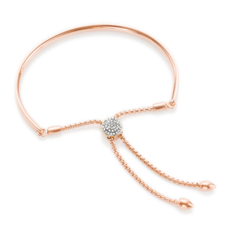 The Fiji Rose Gold Vermeil Fiji Diamond Toggle Bracelet Monica Vinader