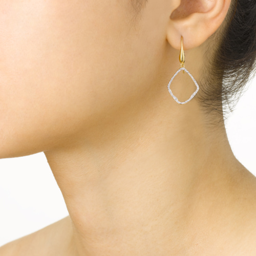 Riva Diamond Hoop Pendant in 18ct Gold Vermeil on Sterling Silver with