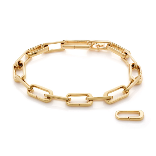 Bracelets Gold Silver For Women Monica Vinader Gold Vermeil Alta Capture Charm Bracelet Monica Vinader