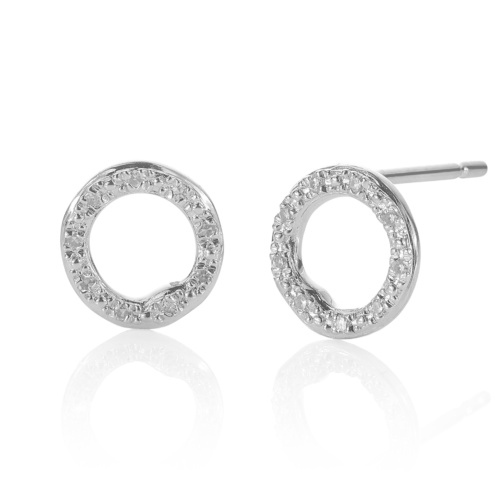 Earrings Gold Hoop And Stud Monica Vinader Riva Diamond Circle Stud Earrings