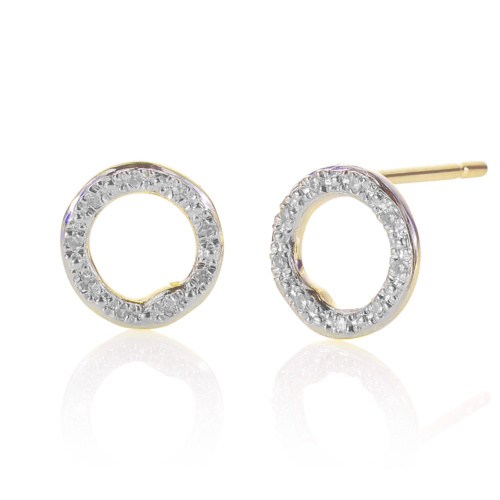Gold Vermeil Riva Circle Stud Earrings