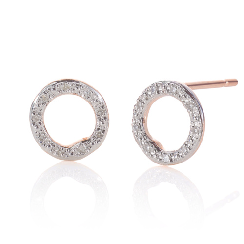 Rose Gold Vermeil Riva Circle Stud Earrings
