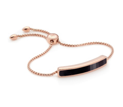 Rose Gold Vermeil Baja Bracelet - Black Onyx - Monica Vinader