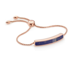 Rose Gold Vermeil Baja Bracelet - Lapis - Monica Vinader