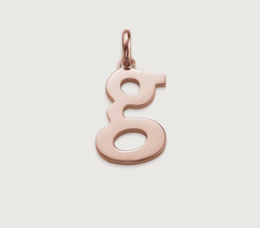 Rose Gold Vermeil Alphabet G Pendant Charm - Monica Vinader