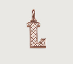 Rose Gold Vermeil Alphabet L Pendant Charm - Monica Vinader