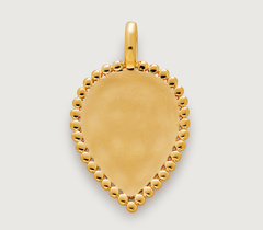 Gold Vermeil Deia Beaded Lotus Pendant Charm - Monica Vinader