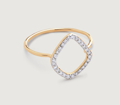 Gold  Lab Grown Diamond Riva Kite Ring  - Lab Grown Diamond - Monica Vinader