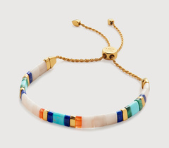 Gold Vermeil Delphi Gemstone Friendship Bracelet - Almond Jasper - Monica Vinader