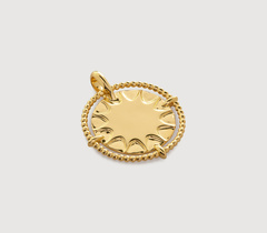 Gold Vermeil Talisman Sun Pendant Charm - Monica Vinader