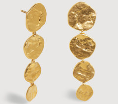 Gold Vermeil Capri Disc Cocktail Earrings - Monica Vinader