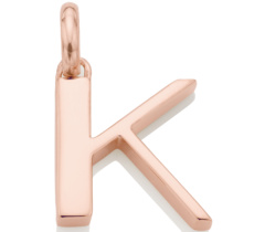Rose Gold Vermeil Alphabet Pendant K