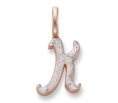 Rose Gold Vermeil Alphabet Pendant K