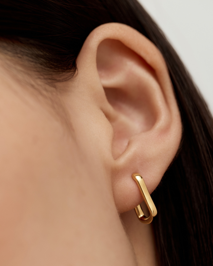 Gold Vermeil Alta Mini Huggie Earrings - Monica Vinader